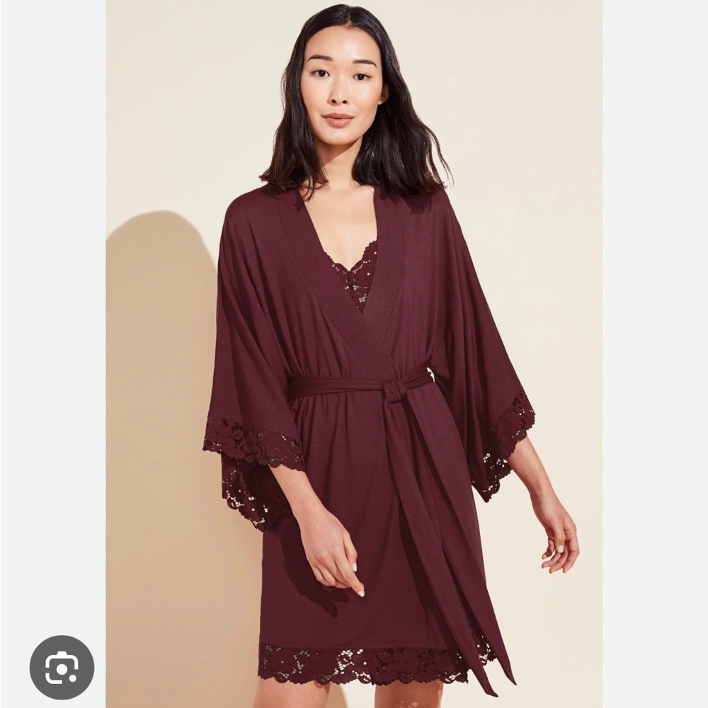 Eberjey Colette Mademoiselle Kimono robe BNWT small